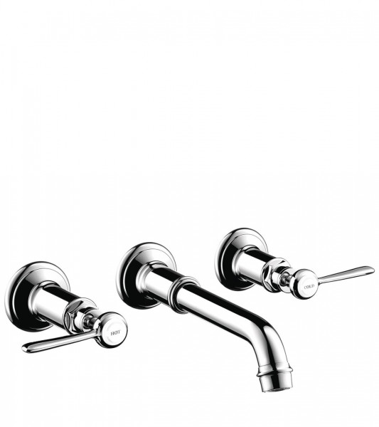 3 Hole Basin Tap Montreux and lever handles for concealed installation Chrome Axor