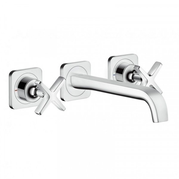 Bathroom Tap for Concealed Installation Citterio E 3-hole basin mixer for concealed installation with Rosettes, wall-mounted Axor