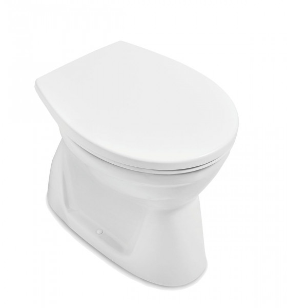 Freestanding Toilet Villeroy and Boch O.novo Flat bottom without flange DirectFlush Oval vertical 360x395mm Alpine White