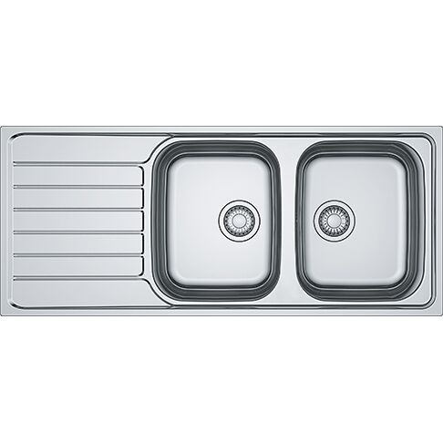 Franke Spark Undermount Sink Stainless Steel, 2 bowls with drainer 1160 mm