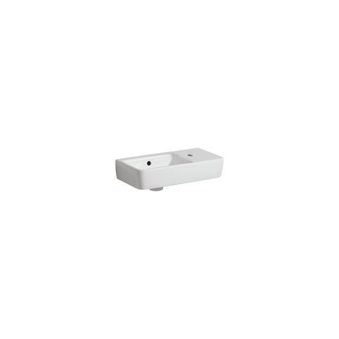 Geberit Rectangular Cloakroom Basin Renova Compact 1 Hole And Bathroom Plan On The Right 500x150x250mm White