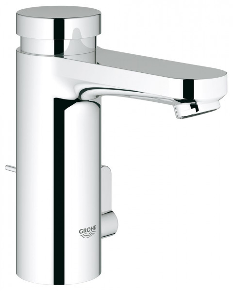Grohe Basin Mixer Tap Eurosmart Cosmopolitan T Self-Closing with mixing device and pop-up waste set