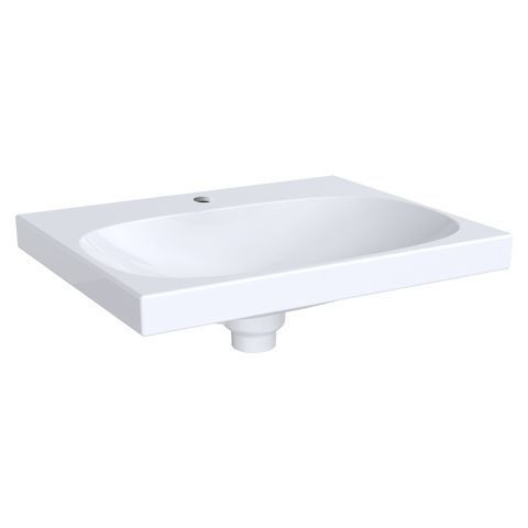 Geberit Vanity Washbasin Acanto Concealed Overflow And Drain Cover 600x200x482mm White 500629012