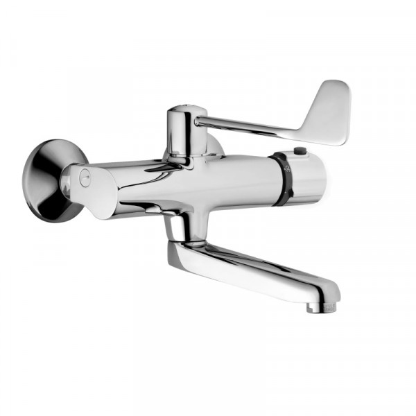 Wall Mounted Basin Tap Hansa TEMPRA for washbasin/sink, lockable, spout emptying 270mm Chrome