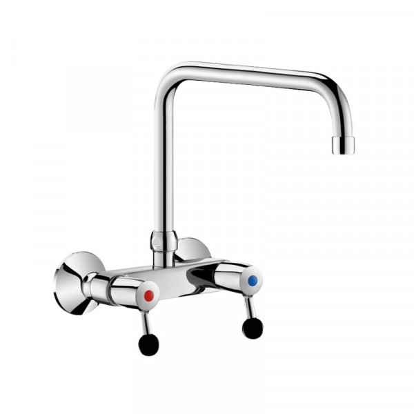 Delabie Wall Mounted Basin Tap Chrome 300 mm 5647T3
