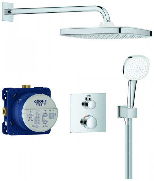 Concealed Shower Grohe Grohtherm Cube Thermostatic ⌀250 mm Chrome 34871000