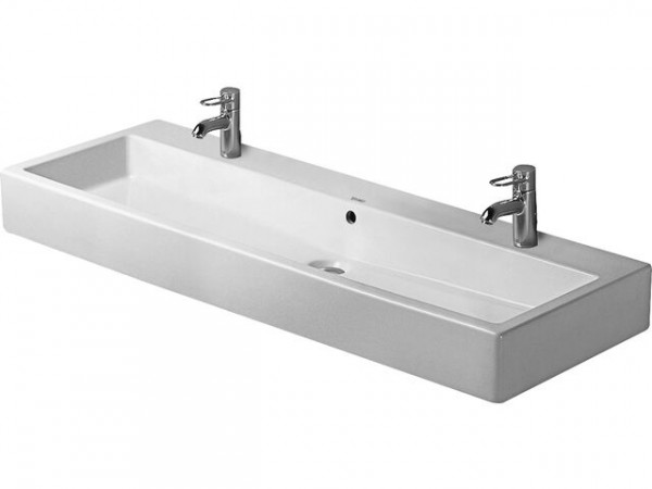 Duravit Vero Double Basin 1200x470mm underneath glazed for two valves