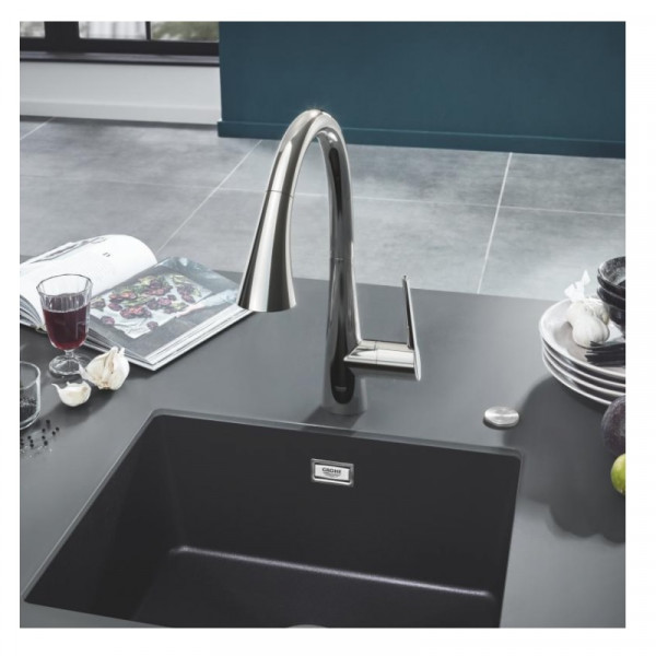 Grohe Pull Out Kitchen Tap Zedra 400x235mm Chrome