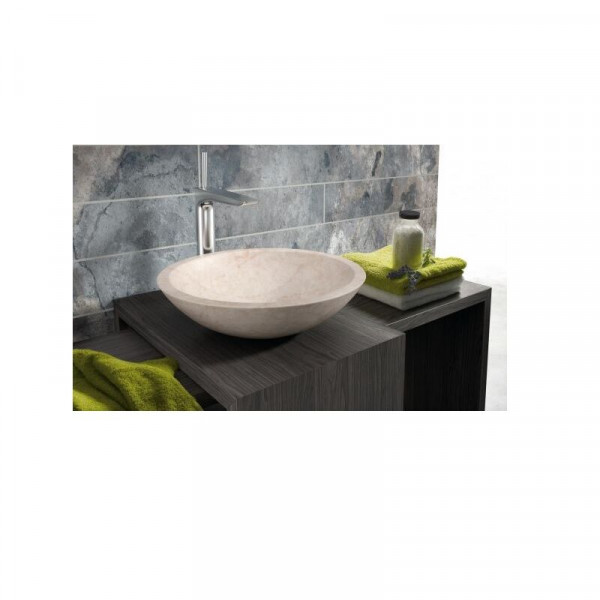 The Bath Collection Countertop Basin CATANIA in Stone 405x120mm Beige