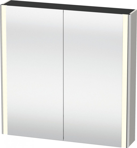 Bathroom Mirror Cabinet Duravit XSquare E socket lighting, 2 doors 800x800mm Concrete Grey Matt XS7112007070000 XS7112007070000