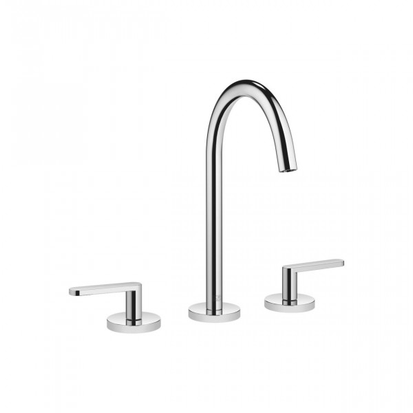 Freestanding 2 Handle Basin Tap Dornbracht META 3 holes, Waste fitting 280mm Chrome 20713661-00