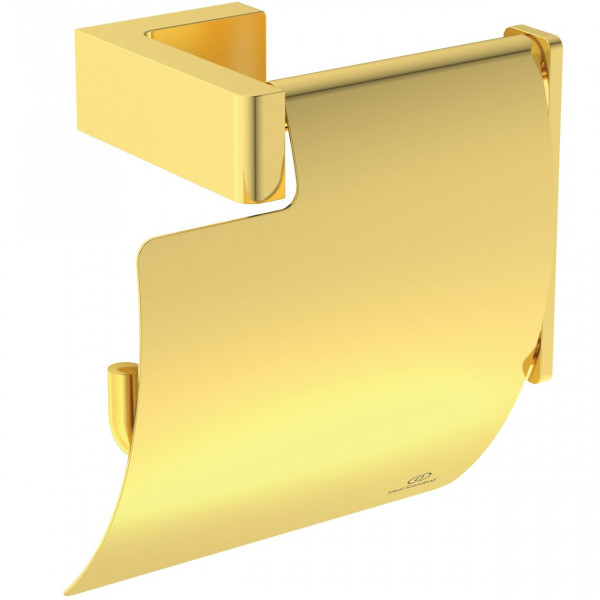 Ideal Standard Toilet Roll Holder CONCA square 123x78x128mm Brushed Gold