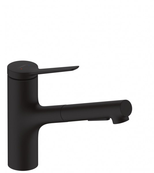 Pull Out Kitchen Tap Hansgrohe Zesis M33 sBox, 2 sprays Black Mat