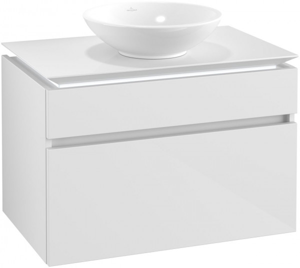 Villeroy and Boch Countertop Basin Unit Legato 550x500mm Glossy White | With Light | 800 x 550 mm