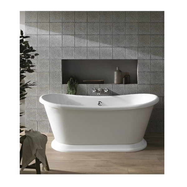 Freestanding Bath Bayswater Traditional Boat 1700mm Gloss White