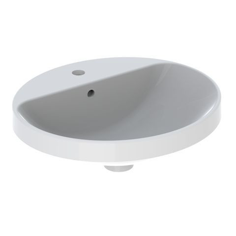 Geberit Inset Basin VariForm 1 Tap Hole With Overflow 500x178x450mm White