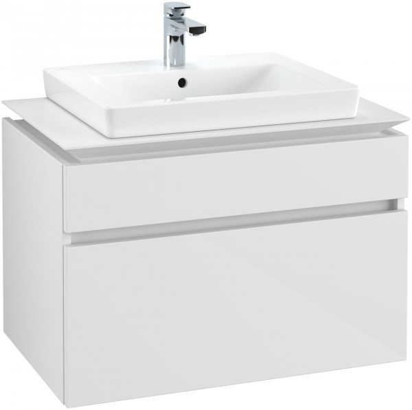 Villeroy and Boch Inset Basin Vanity Unit Legato 800x550x500mm Glossy White
