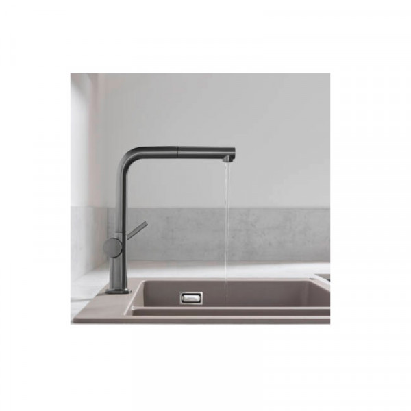 Hansgrohe Kitchen Mixer Tap Talis M54 270 Pull-out hand shower 1 spray sBox 296x215x100mm Brushed Black Chrome