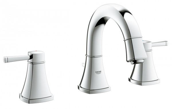 Grohe 3 Hole Basin tap Grandera M-Size 1/2" with pop-up waste set 20417000