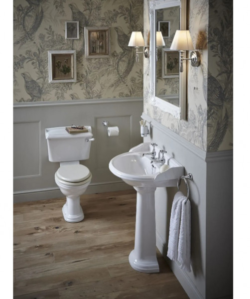 Heritage Bathrooms Medium Pedestal Basin 2 tap hole Dorchester