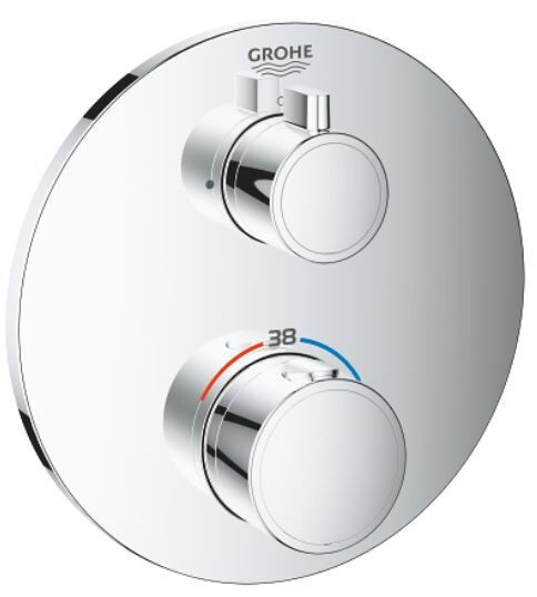 Grohe Bathroom Tap for Concealed Installation Grohtherm Thermostatic Chrome 24075000