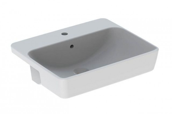 Geberit Semi Recessed Basin VariForm 1 Tap Hole With Overflow 550x185x450mm White