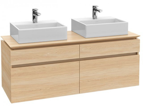 Villeroy and Boch Countertop Basin Unit Legato 1600x550x500mm Nordic Oak | Both Sides | With Light
