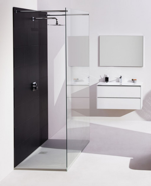 Bathroom Set Laufen PALACE Washbasin, vanity unit, 2 drawers, 1 hole, aluminium handles 800x545mm White Matt