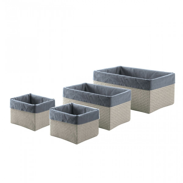Gedy Storage Box LAVANDA Set of 4 Box Grey