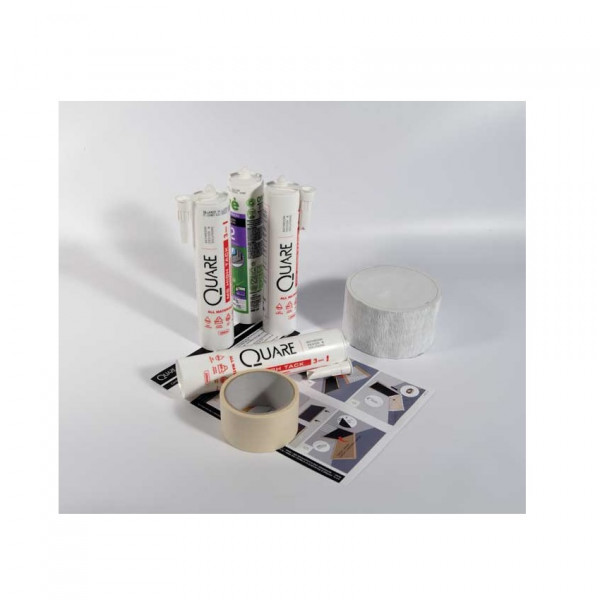 Rubber Seal Quare and glue Kit D for panel Pure White