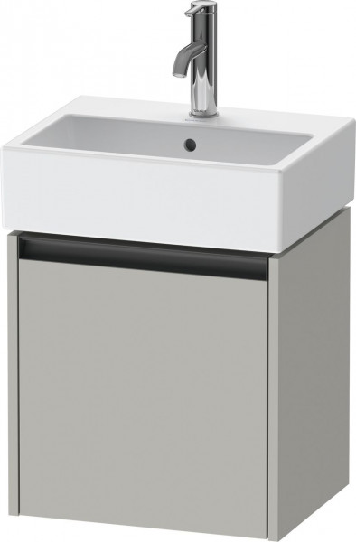 Cloakroom Vanity Unit Duravit Ketho.2 left door, anthracite handle, for Vero Air washbasin 434x440mm Concrete Grey Matt K25070L07070000