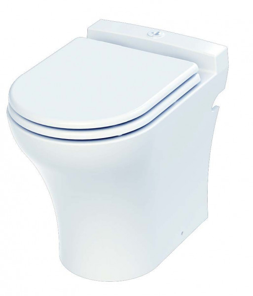WC à Poser SFA SANIMARIN Exclusif Medium LUXE avec système de levage intégré, pour bateau, 12V 355mm Blanc