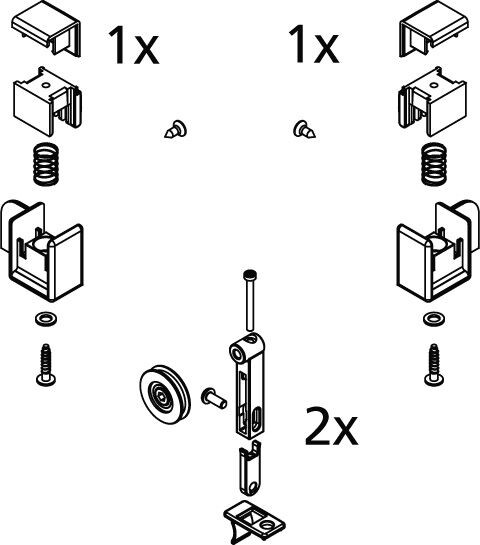Kermi LIGA Wheels / unhooking system (2534911)
