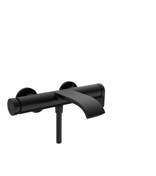 Wall Mounted Bath Shower Mixer Tap Hansgrohe Vivenis Single lever Black Mat