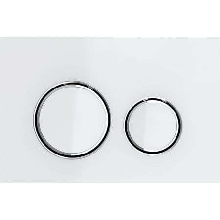 Geberit Flush Plates Sigma21 White Glass for double button rinsing 115884SI1