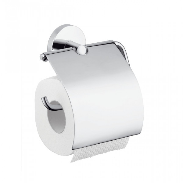 Hansgrohe Toilet Roll Holder Logis Brushed Nickel with Cover