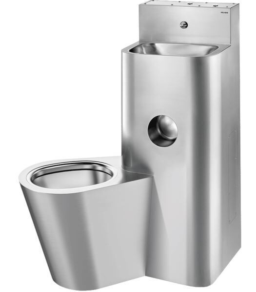 Delabie Toilet and Sink Unit Combi KOMPACT floor-standing WC pan on left side 160700