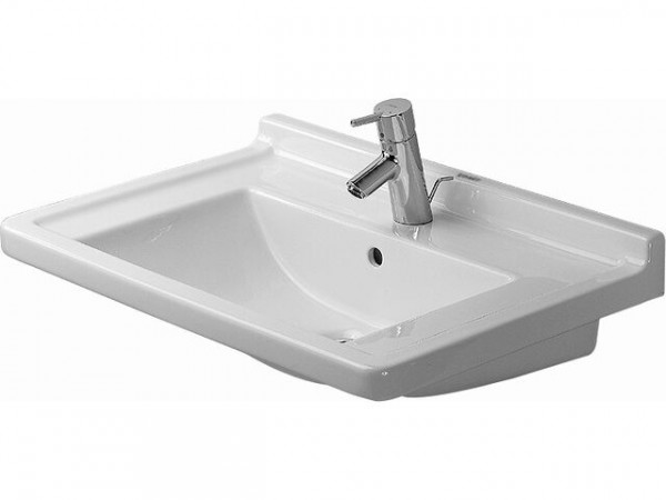 Duravit Starck 3 Washbasin for Furniture or Installation on Pedestal (030470) White Wondergliss