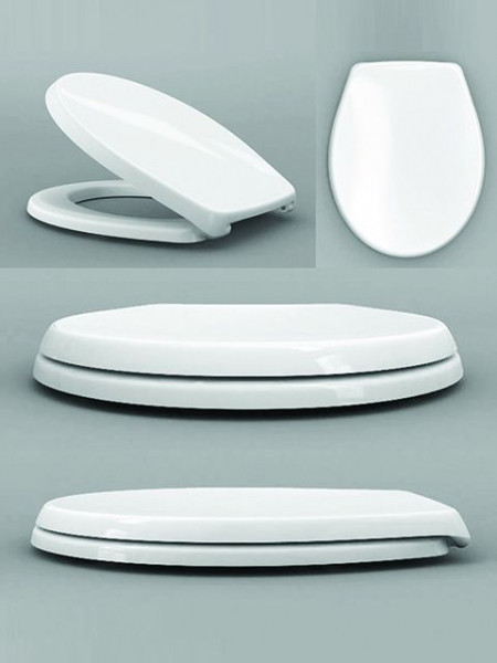 Ideal Standard D Shaped Toilet Seat Eurovit White Oval 470 x 380 x 50mm W302601