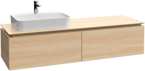 Villeroy and Boch Countertop Basin Unit Legato Washbasin on the left 1600x380x500mm Glossy White