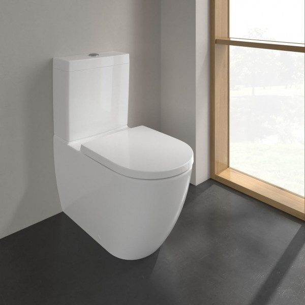 Freestanding Toilet Villeroy and Boch Subway 3.0 without flange TwistFlush Oval 370x400mm Alpine White