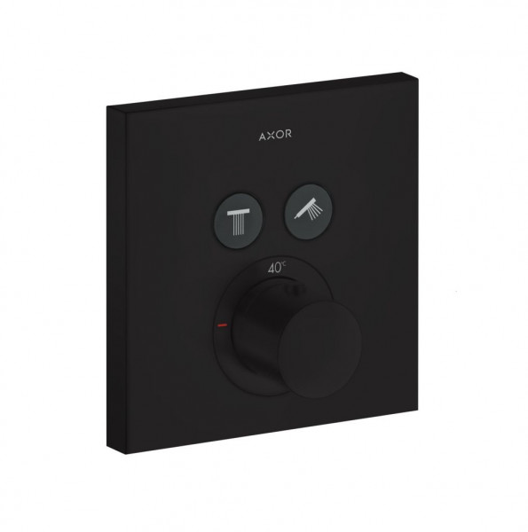 Thermostatic Shower Mixer Axor ShowerSelect Square 170x170mm Black Mat