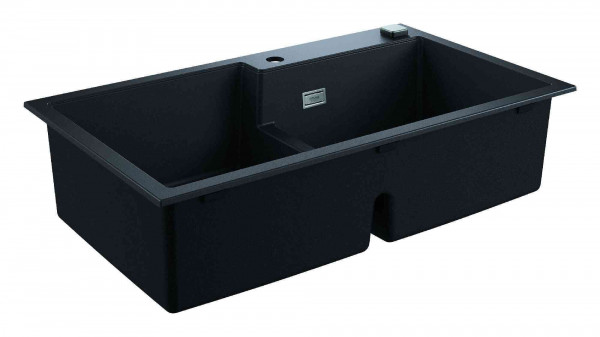 Grohe Undermount Sink K500 With eccentric control 860x500x200mm Black Granite