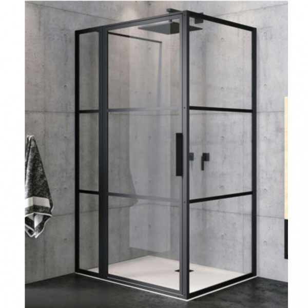 Riho Shower Cubicle Grid Shield with two fixed walls 1100x2000x1000mm