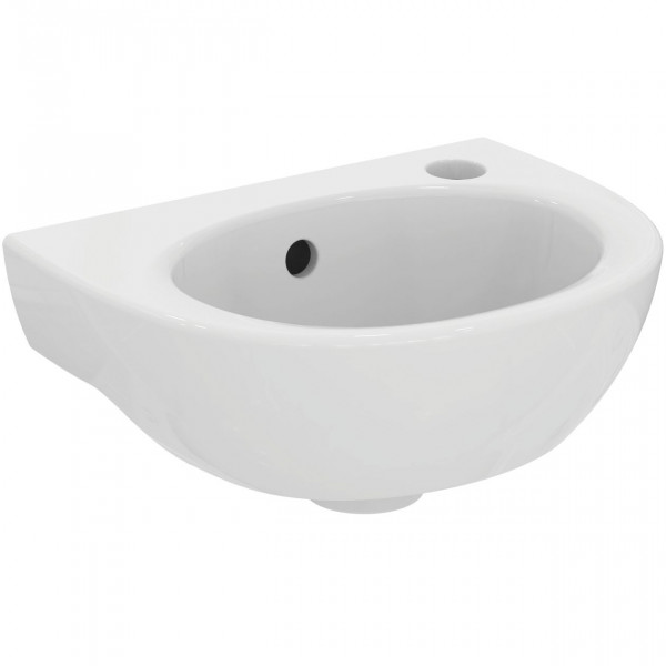 Cloakroom Basin Ideal Standard EUROVIT 1 right hole, With overflow 350x160x260mm White