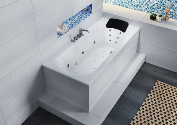 Riho Whirlpool Bath Corner Lima Joy Version Left 900x800x2000mm White