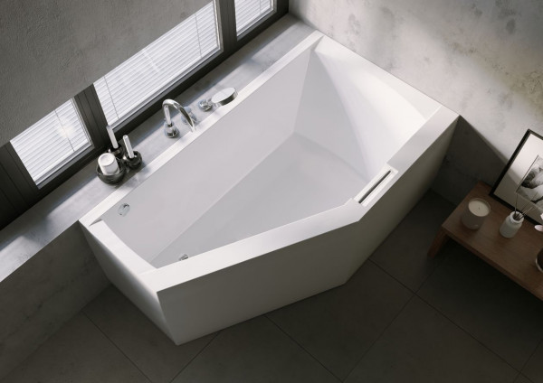Riho Corner Bath Geta With feet Plug&Play right 900x620x1600mm White