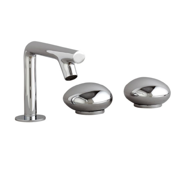 3 Hole Basin Taps Vitra Istanbul with two chrome handles