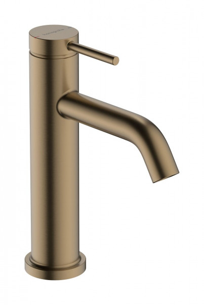 Single Hole Mixer Tap Hansgrohe Tecturis S waste puller 110mm Brushed bronze