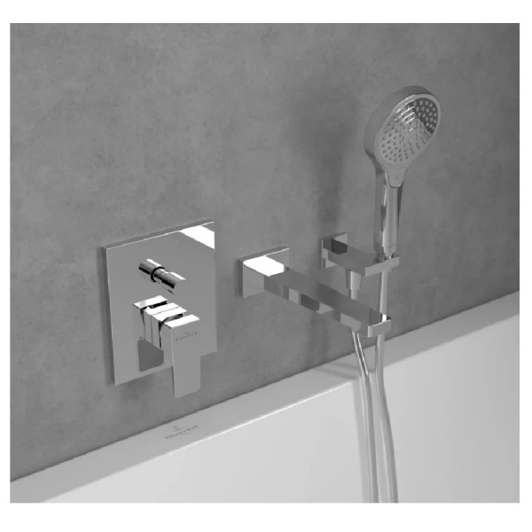 Concealed Bath Shower Mixer Villeroy and Boch Architectura For 2 outlets Chrome